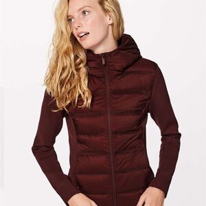 Lululemon Burgundy Puffer Jacket